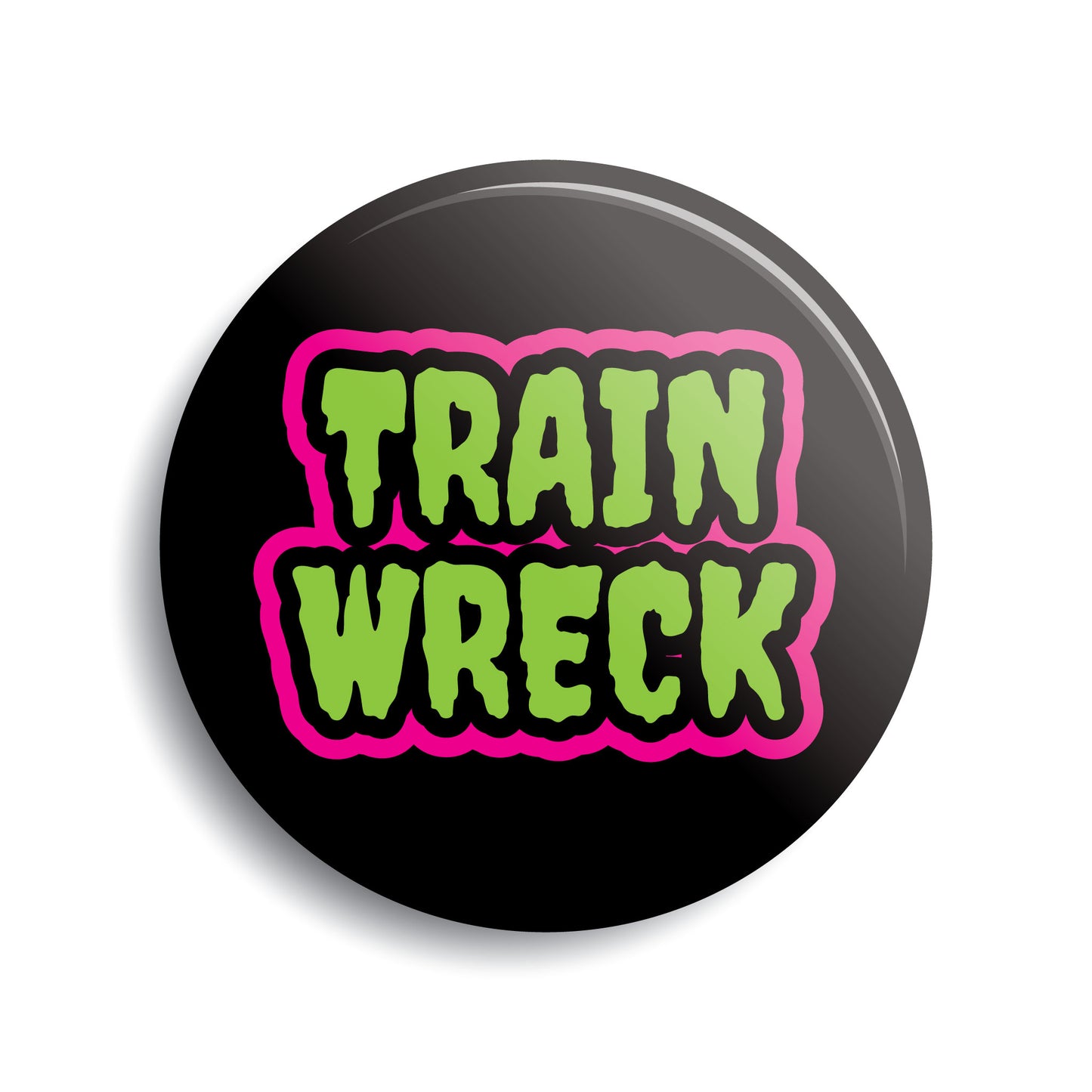 Train Wreck Pin-Back Button