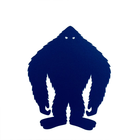 Yeti Silhouette cryptid die cut sticker