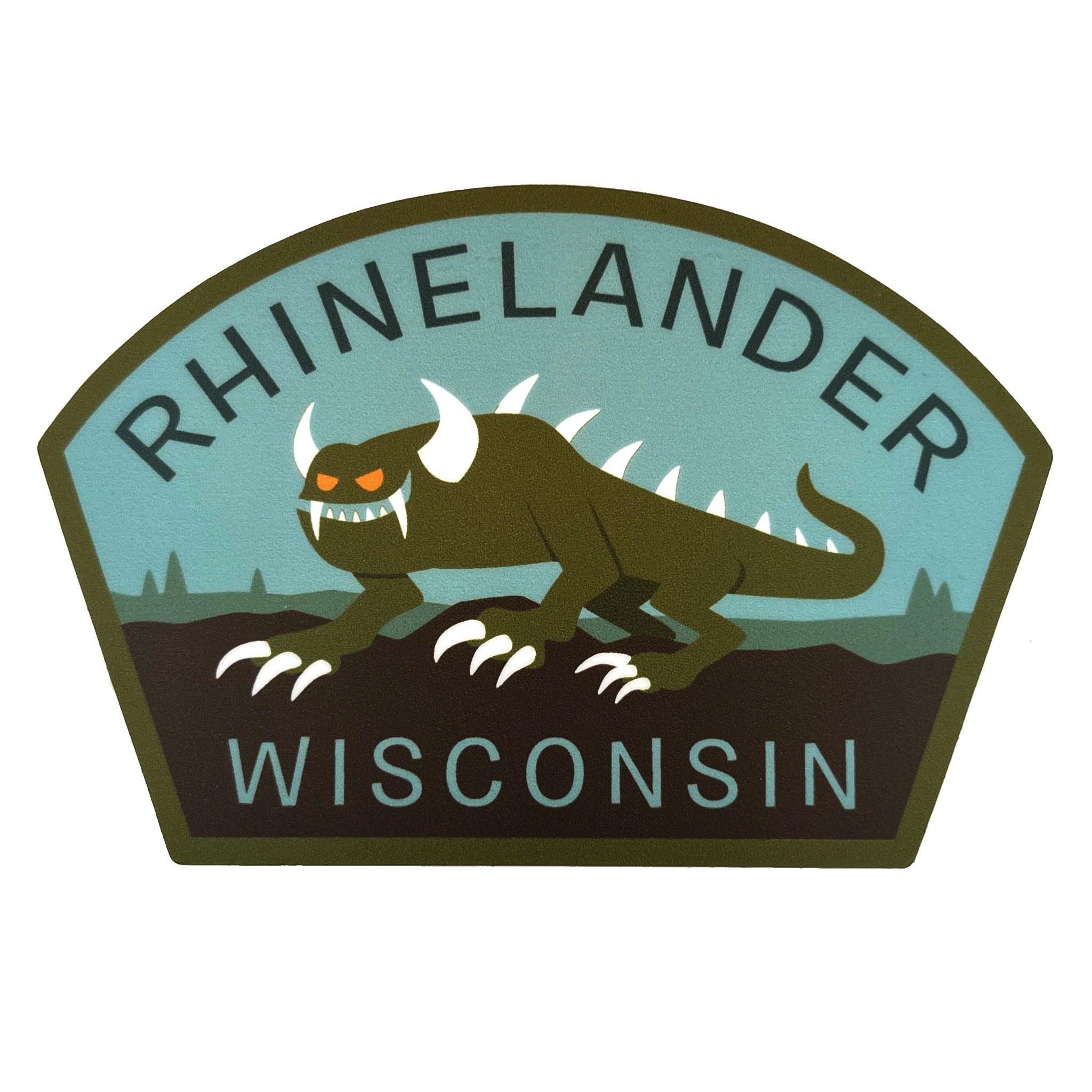 Rhinelander, Wisconsin Travel Sticker – Monsterologist