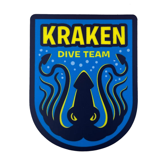 Kraken Dive Team military insignia cryptozoology sticker by Monsterologist