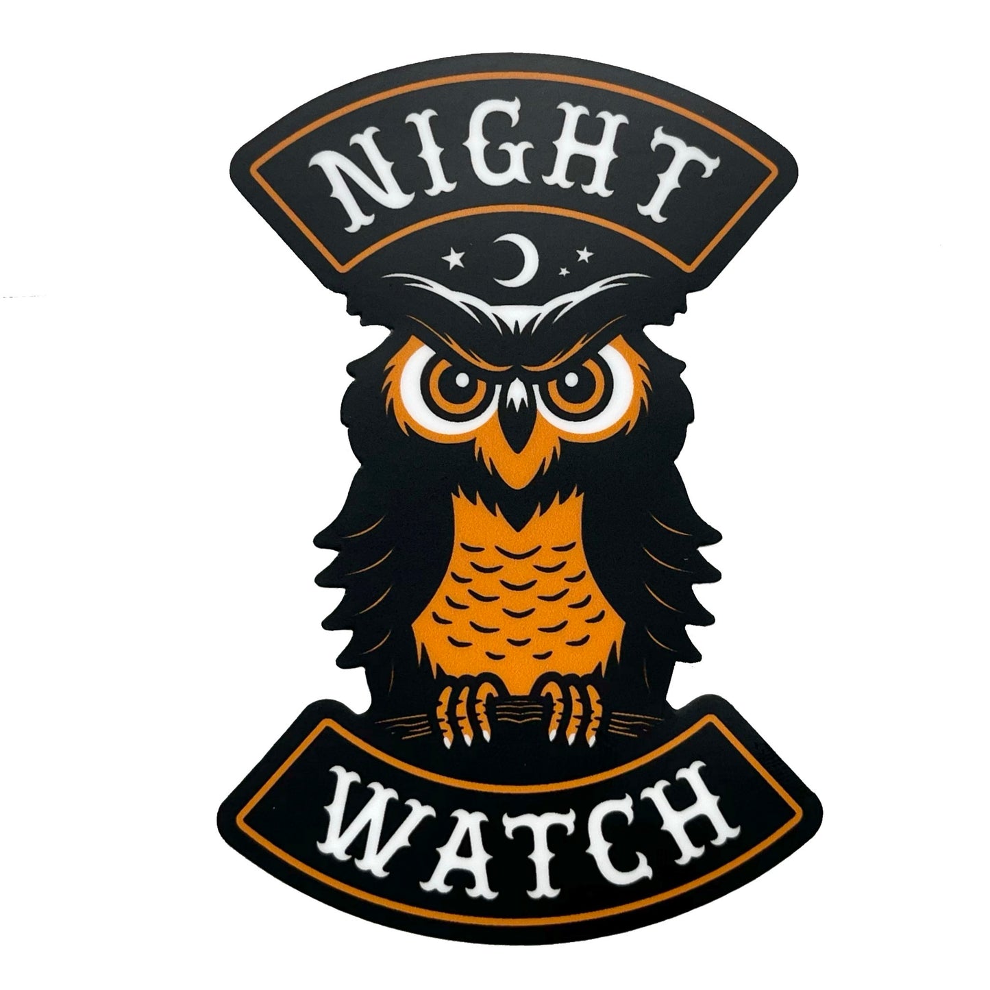 Night Watch motorcycle club owl Halloween sticker