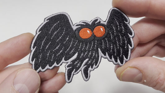 Mothman Cute cryptid embroidered patch