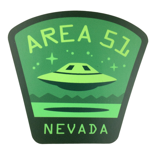 Area 51 Nevada UFO travel sticker by Monsterologist