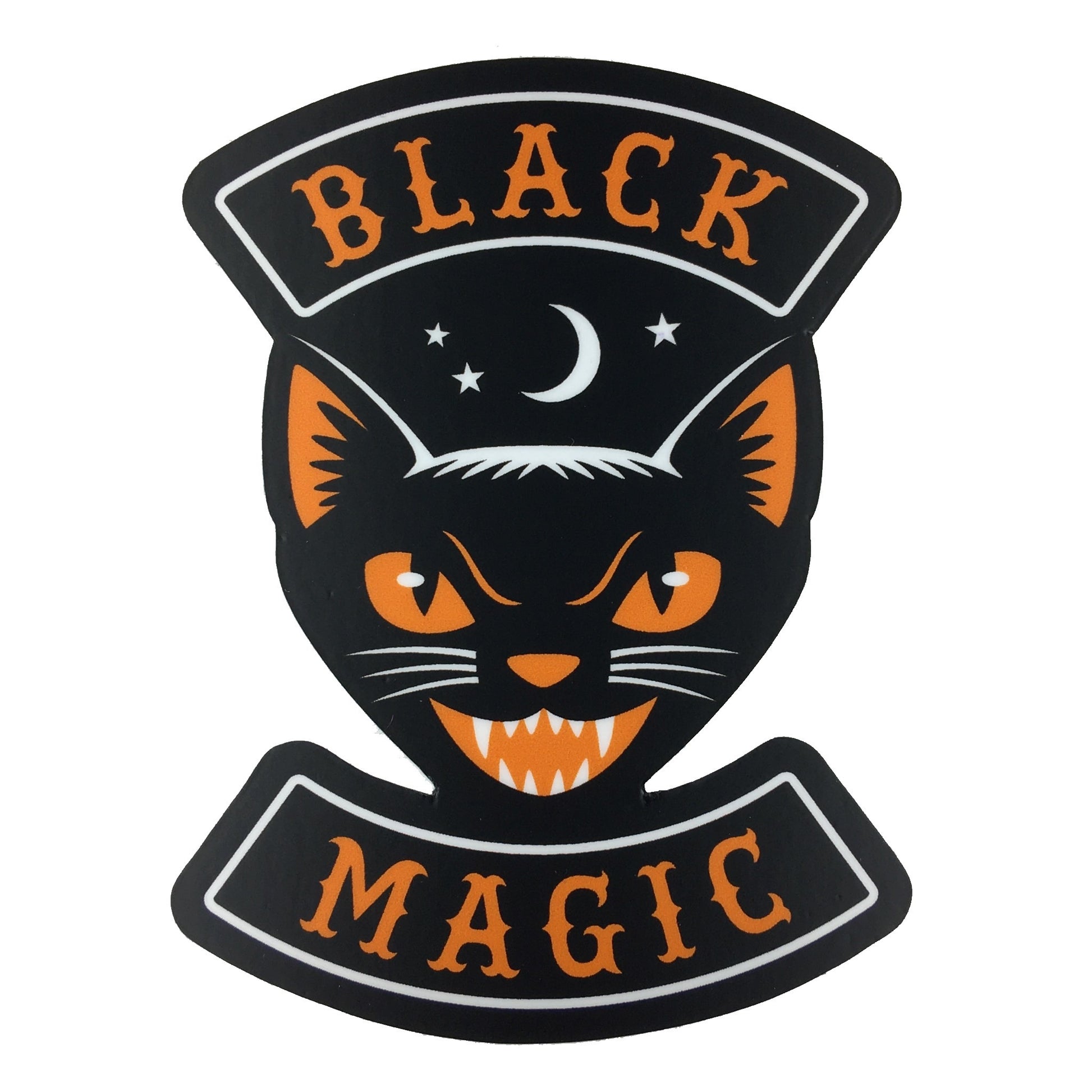 Black Magic Halloween motorcycle club vintage/retro sticker by Monsterologist