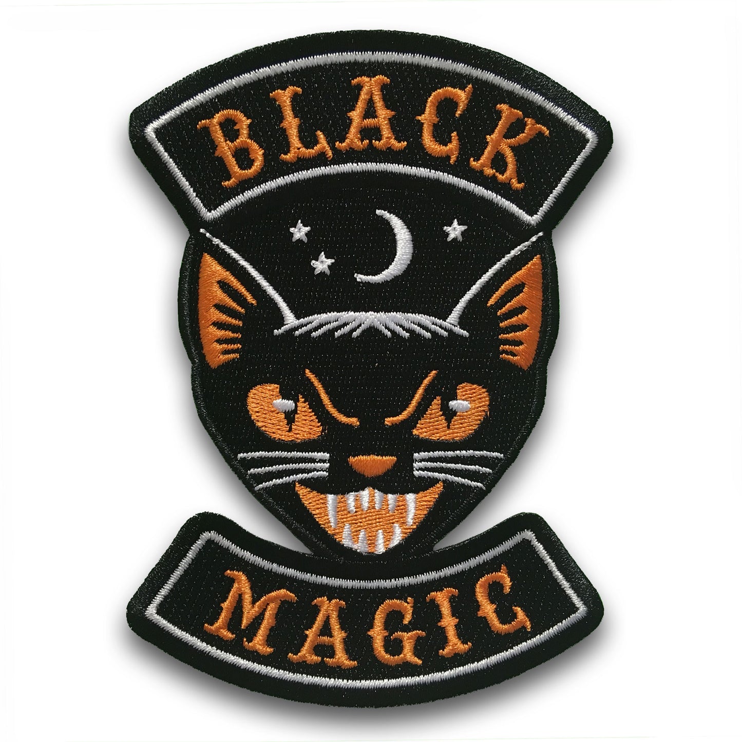 Black Cat Halloween Embroidered Patch Black Magic Motorcycle Biker | Monsterologist