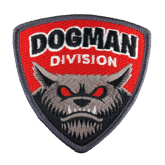 Dogman Division cryptozoology military embroidered morale patch by Monsterologist