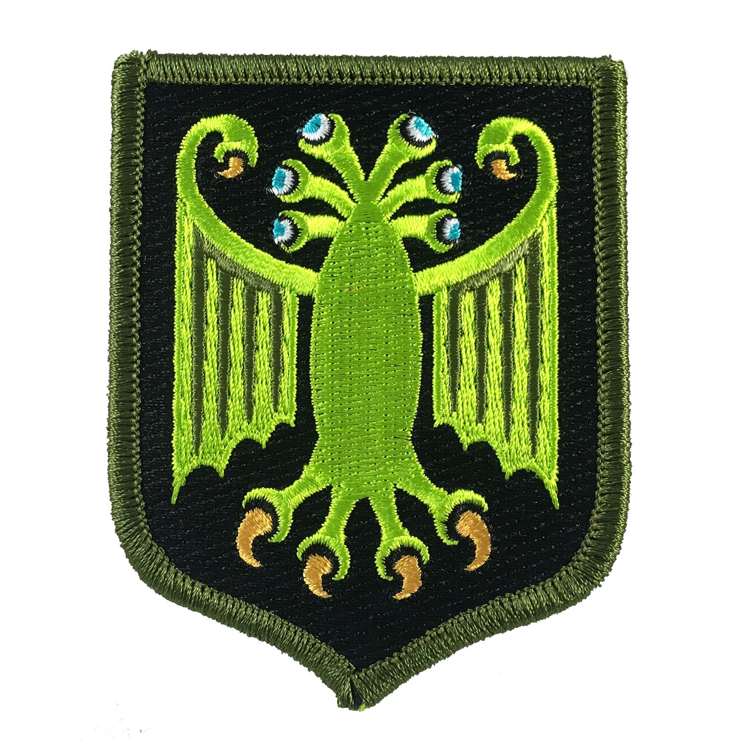 Elder Thing heraldic shield embroidered patch by Monsterologist