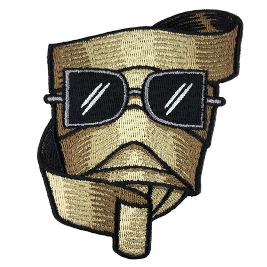 Invisible Man horror monster head embroidered patch by Monsterologist