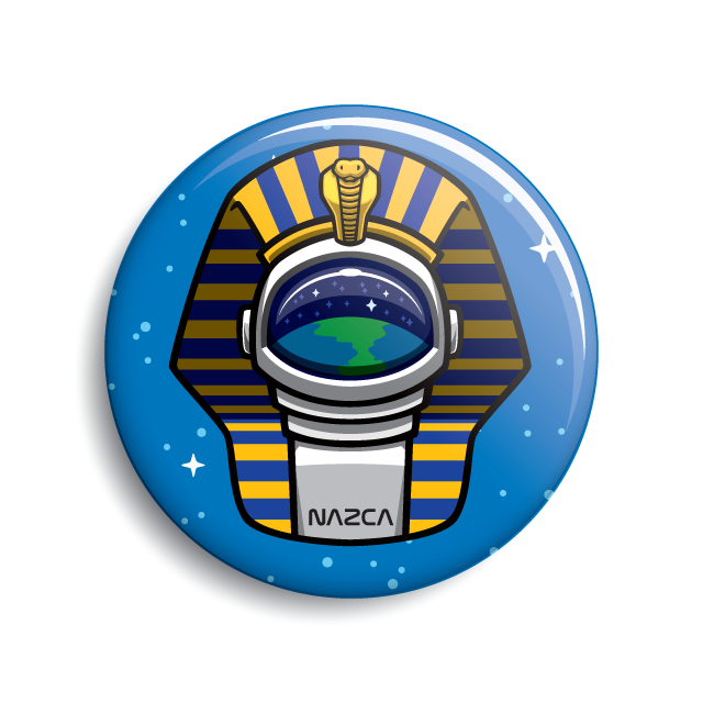 Pharaoh Astronaut ancient aliens button by Monsterologist