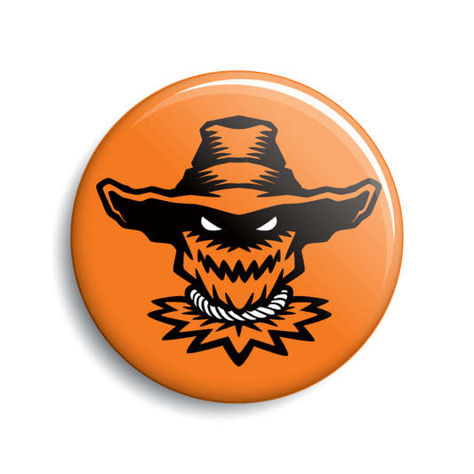 Scarecrow Halloween pin-back button