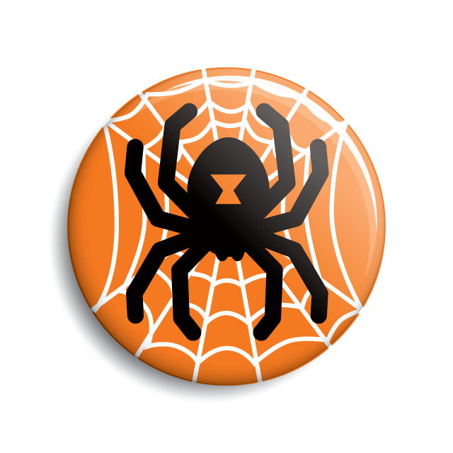 Spider Halloween pin-back button