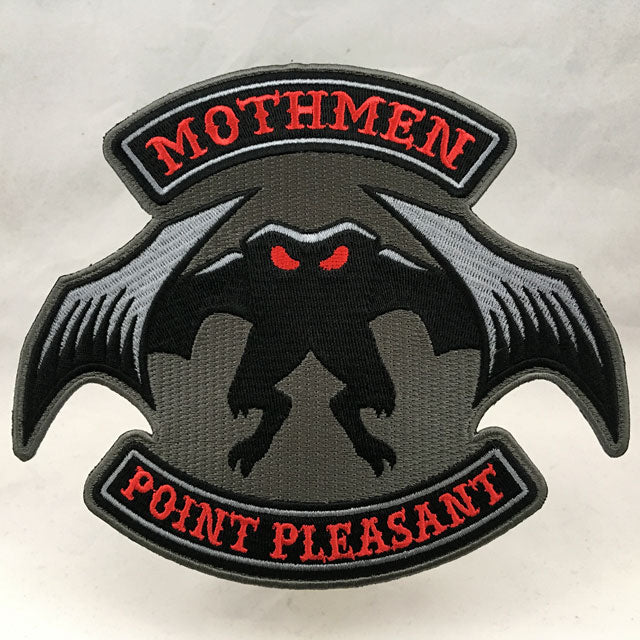 Mothmen - Mothman-themed cryptid motorcycle club biker embroidered patch