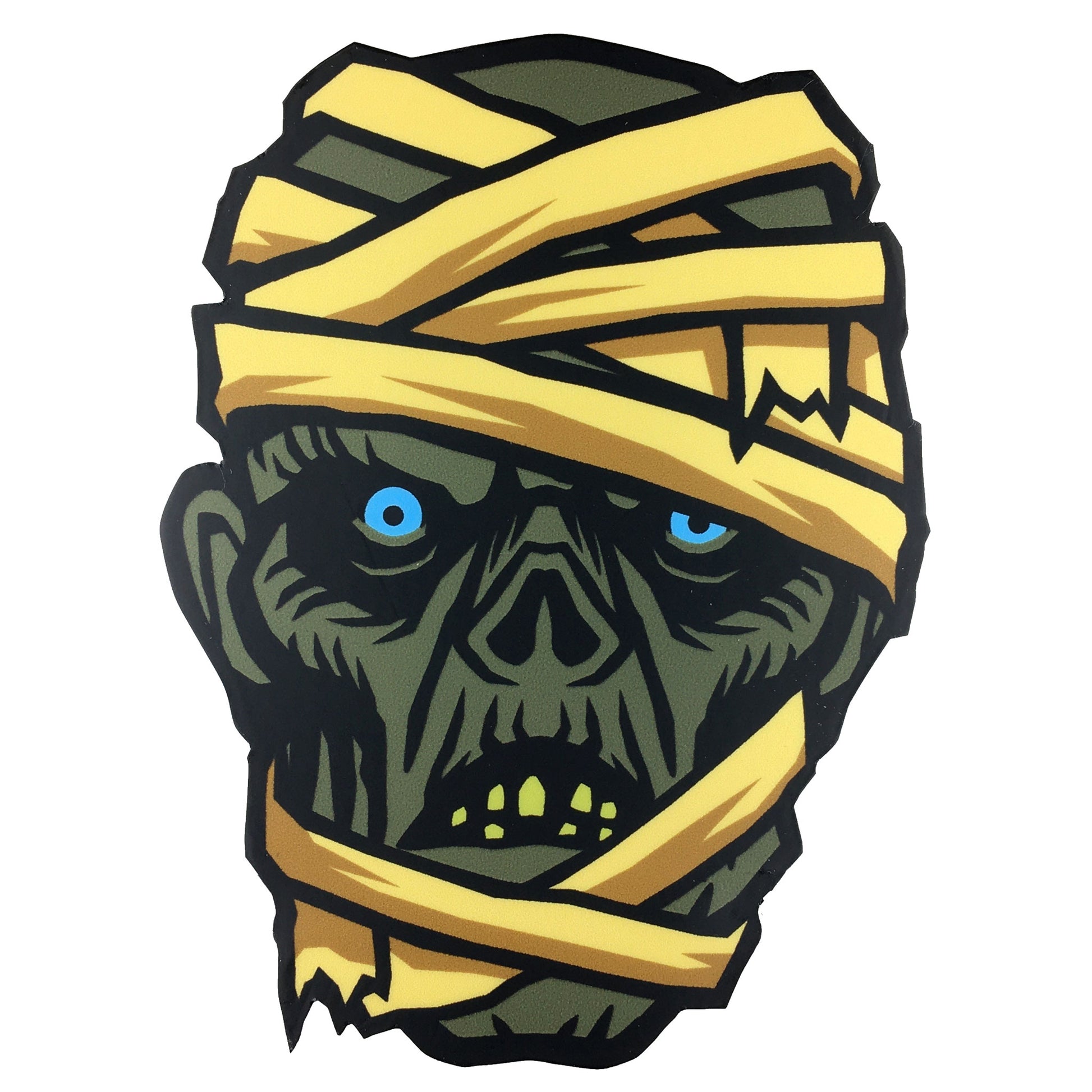 Mummy horror monster head sticker by Monsterologist