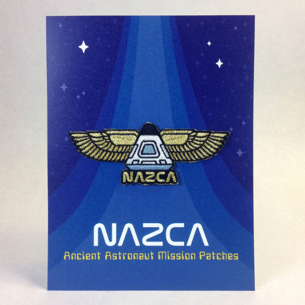 Nazca Ancient Astronaut Space Mission Patches Display Card Winged Capsule