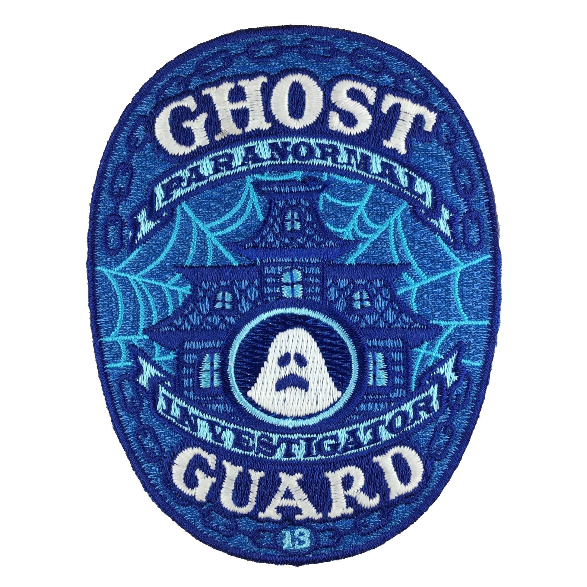 Ghost Guard Patch Paranormal Investigator Haunted House police badge embroidered patch glow-in-the-dark | Monsterologist