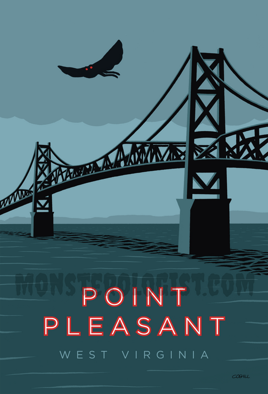 Point Pleasant, West Virginia Mothman travel postcard 6x9