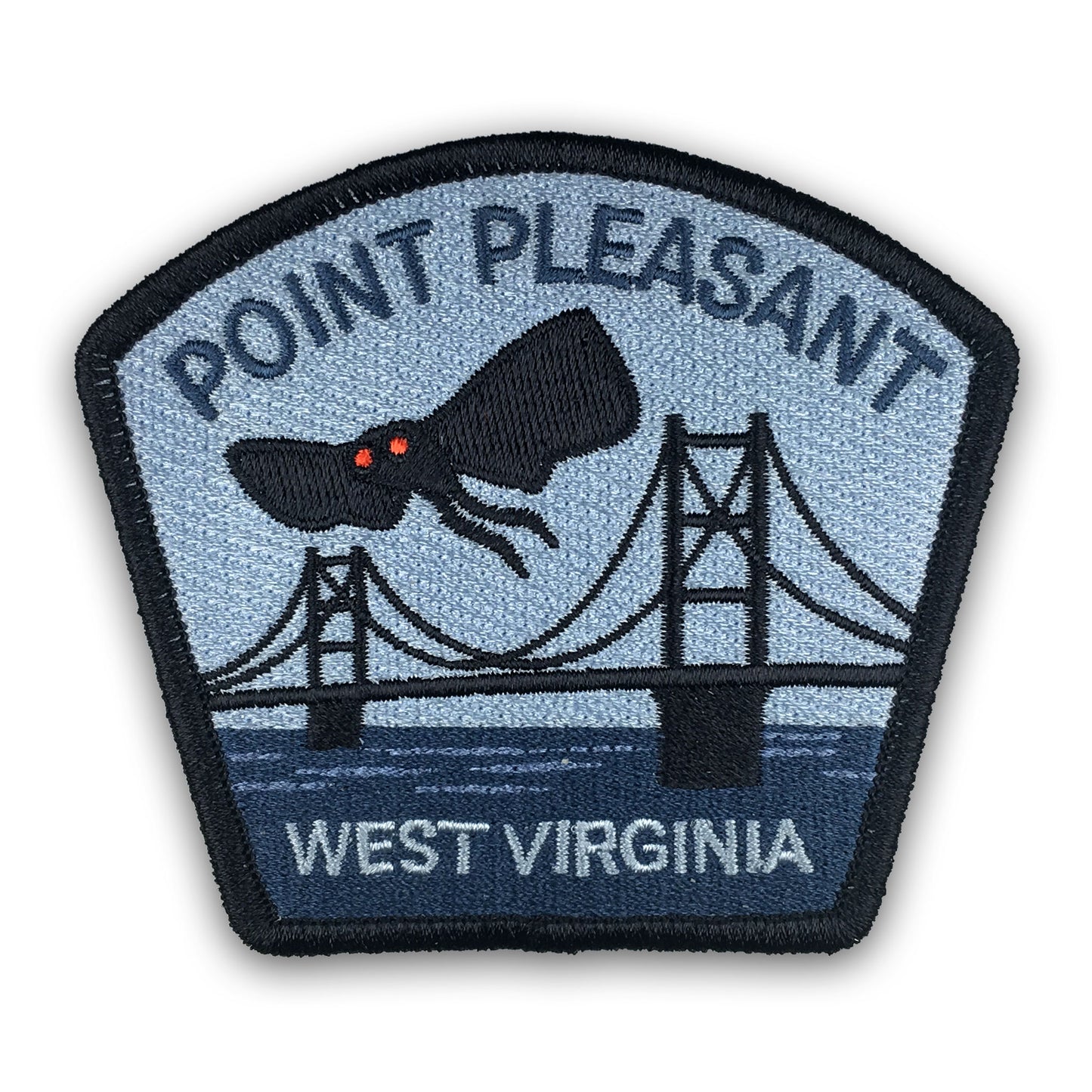 Point Pleasant, West Virginia Mothman Travel Patch by Monsterologist
