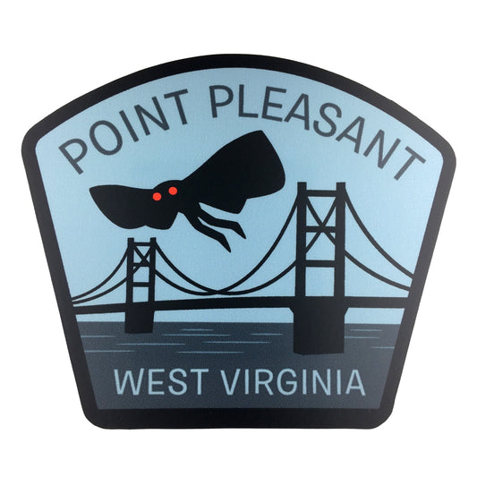 Point Pleasant, West Virginia Mothman travel sticker by Monsterologist
