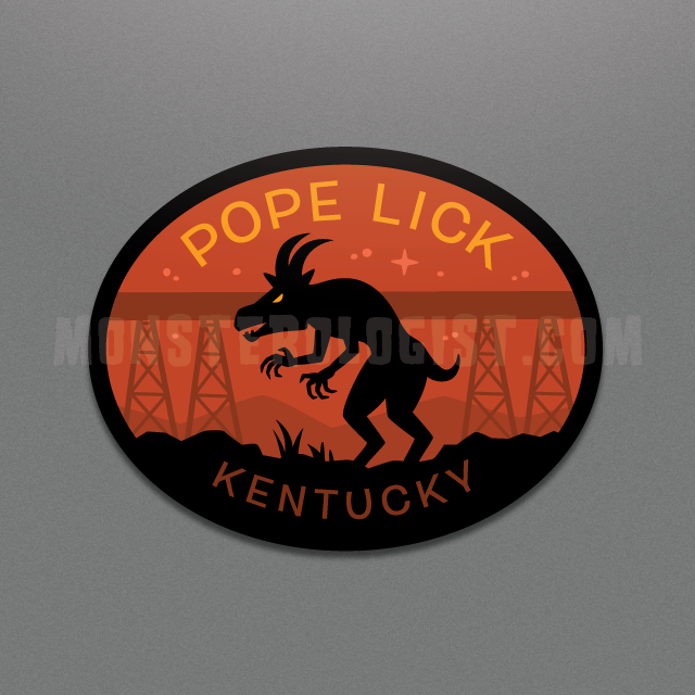 Pope Lick, Kentucky Goatman travel patch by Monsterologist
