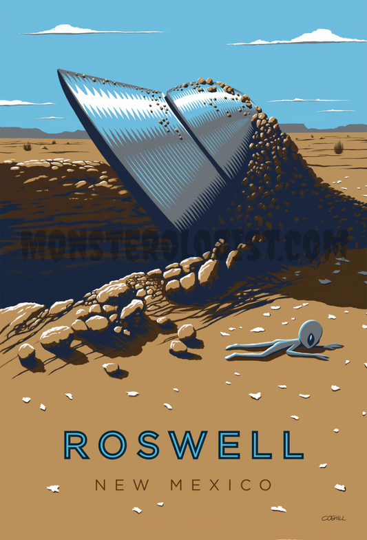 Roswell, New Mexico UFO crash travel postcard 4x6