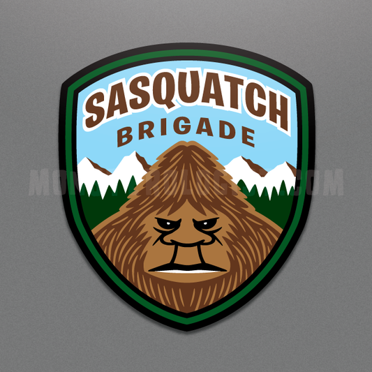Sasquatch Brigade window cling