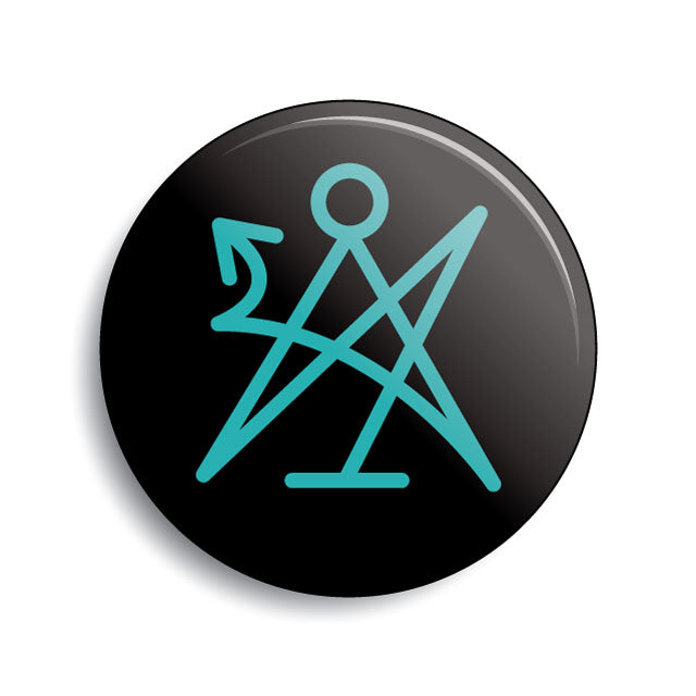 Lovecraft Cthulhu occult sigil pin-back button by Monsterologist.