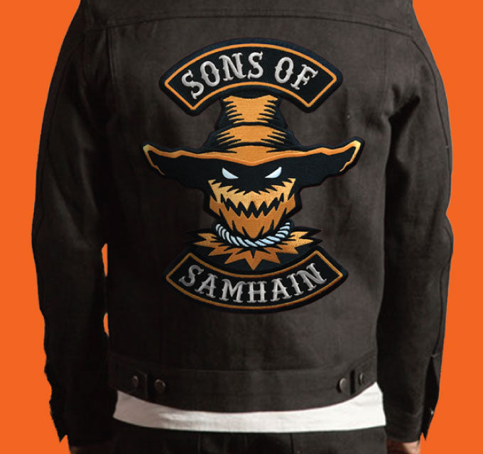 Sons Of Samhain scarecrow Halloween biker back patch