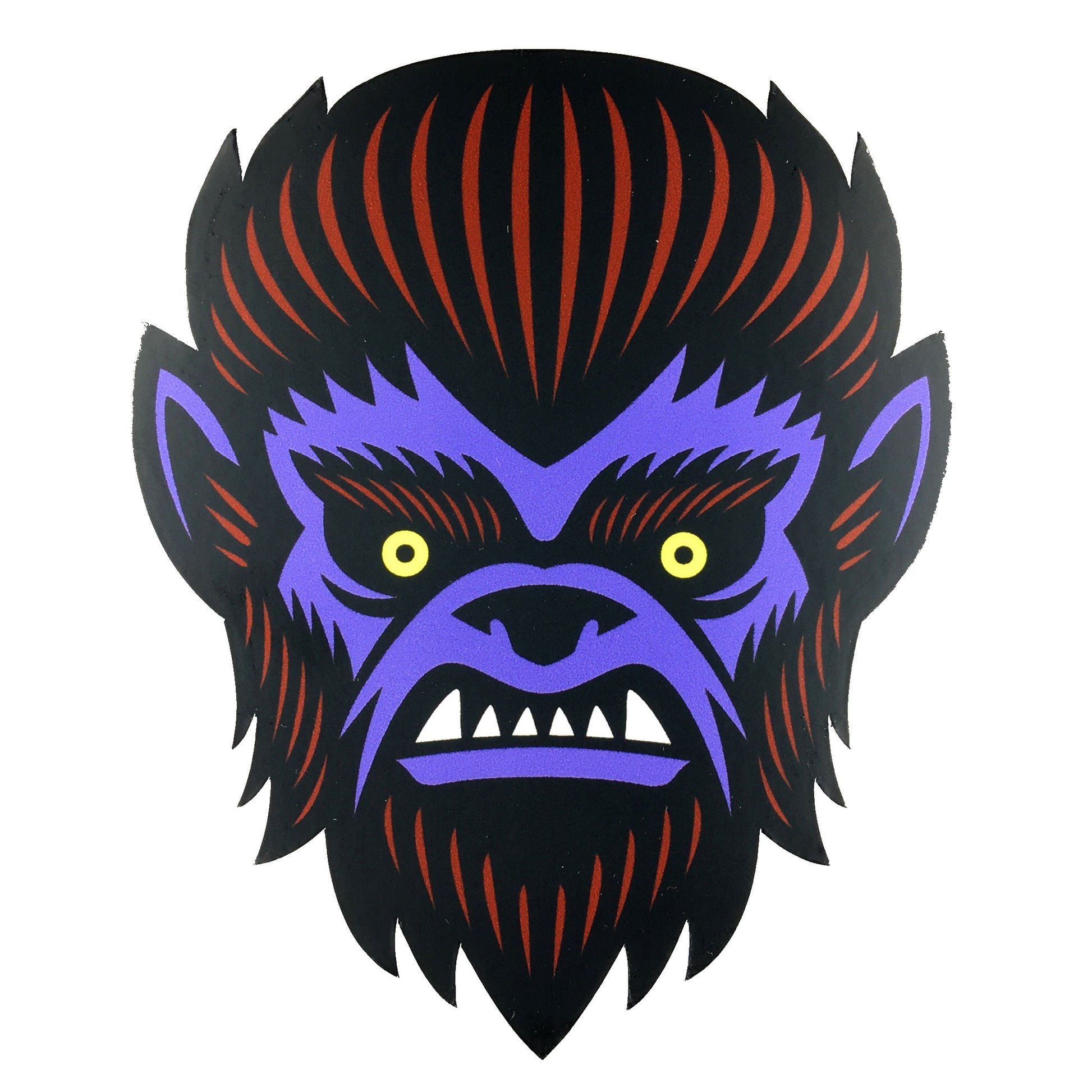 Wolf Man werewolf horror monster sticker by Monsterologist