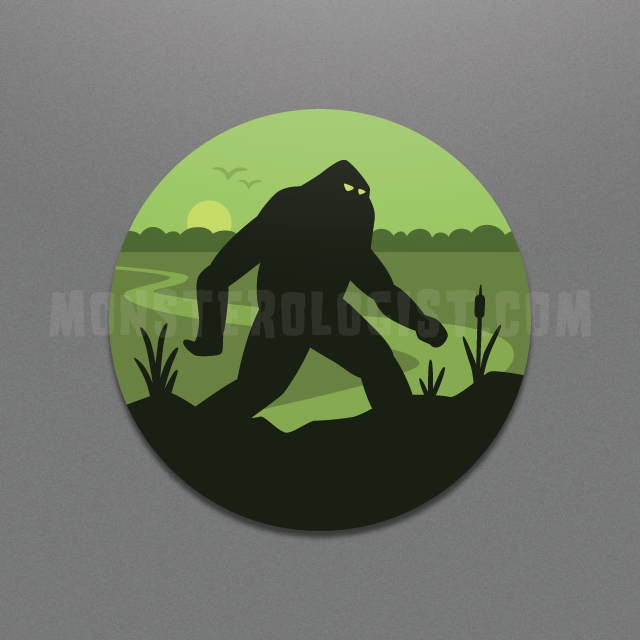 Boggy Creek Monster circle sticker by Monsterologist