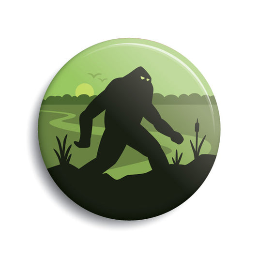 boggy Creek Monster pin-back button by Monsterologist