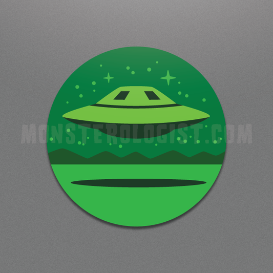 Area 51 UFO Circle Sticker by Monsterologist