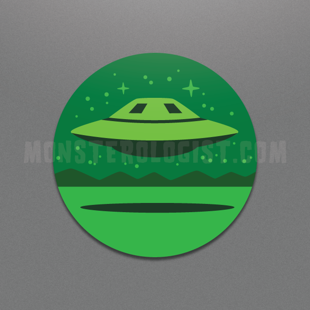 Area 51 UFO Circle Sticker by Monsterologist