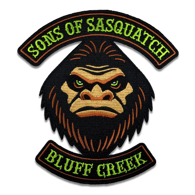 Sons Of Sasquatch (Bluff Creek) Bigfoot cryptid motorcycle club biker embroidered patch