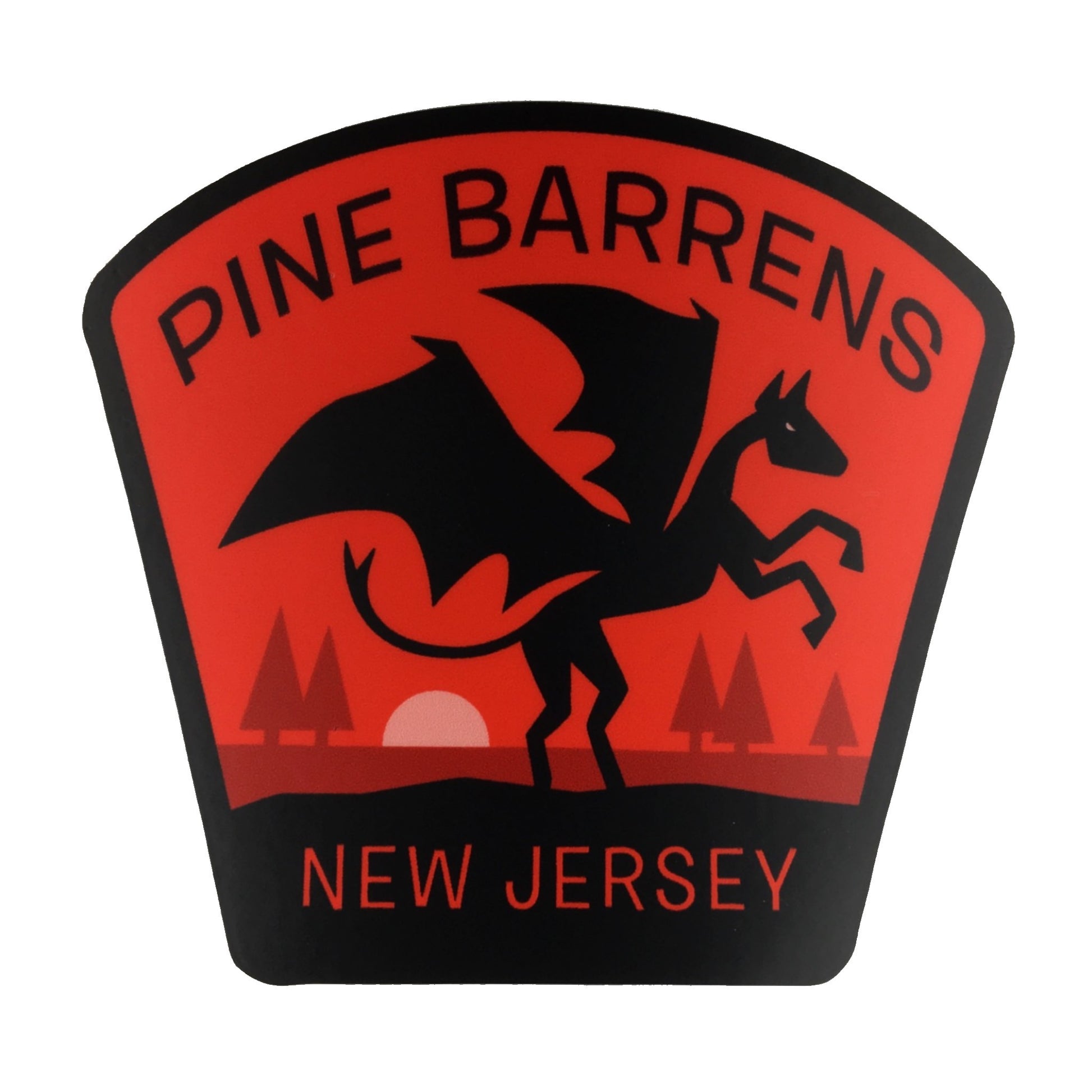 Jersey Devil Pine Barrens travel sticker by Monsterologist