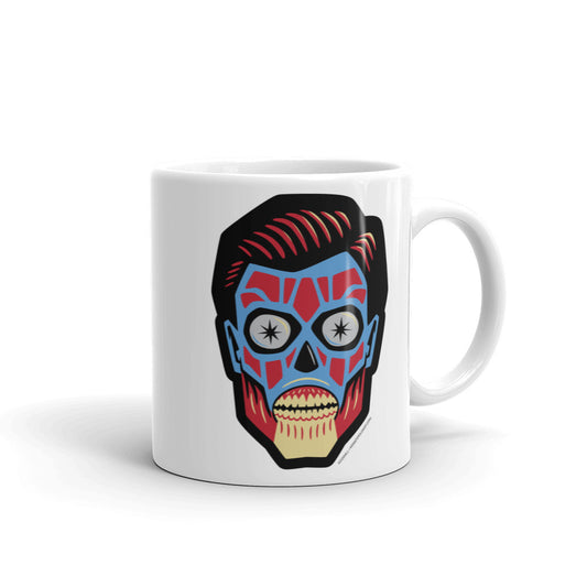 They Live Alien Head coffee mug