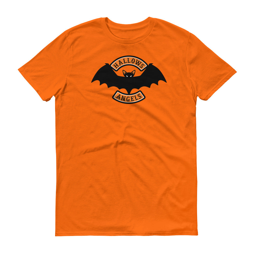 Hallows Angels vampire bat  Halloween biker short-sleeve t-shirt