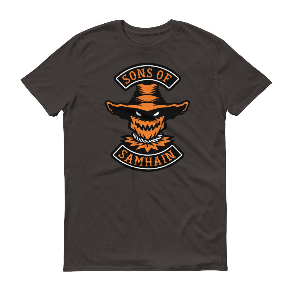 Sons Of Samhain Scarecrow Halloween Biker Short-Sleeve T-Shirt