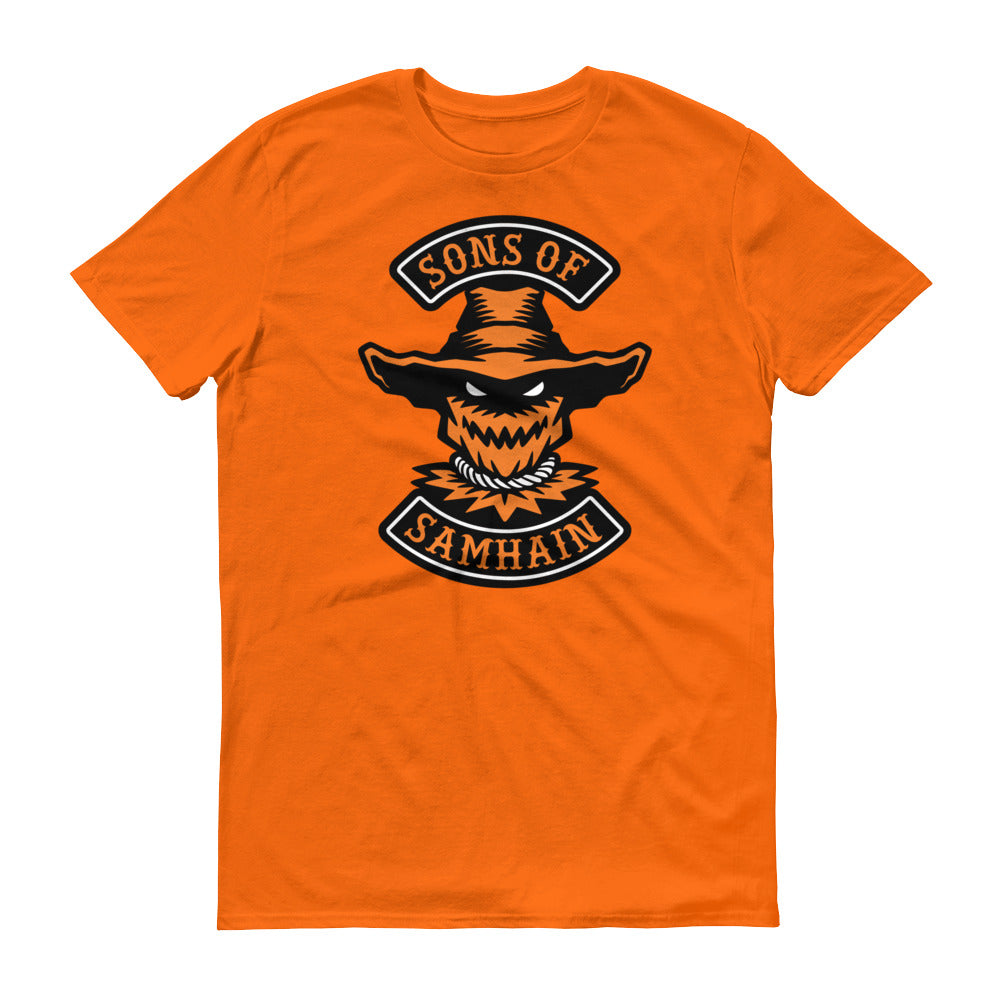 Sons Of Samhain Scarecrow Halloween Biker Short-Sleeve T-Shirt