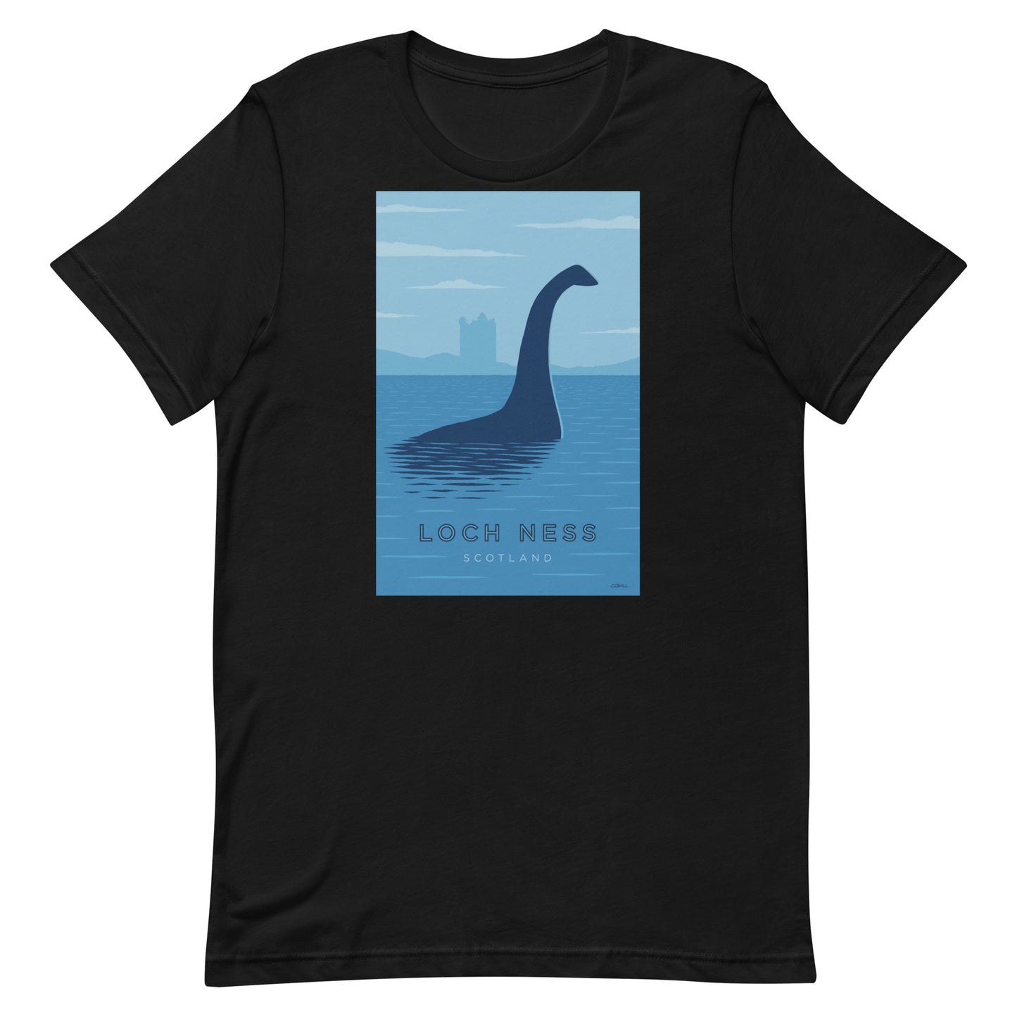 Loch Ness, Scotland Nessie travel poster t-shirt